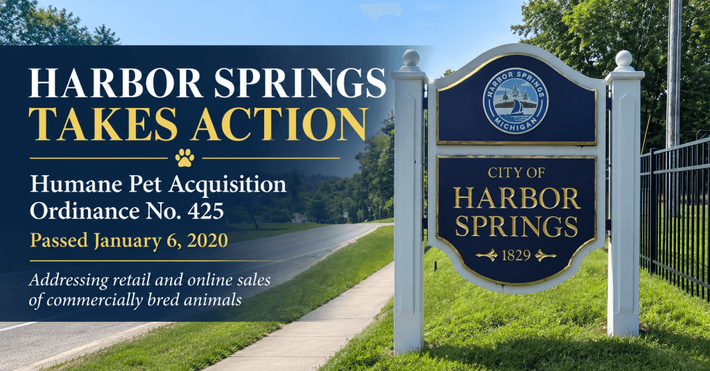 Harbor Springs Takes Action Against Puppy Mills